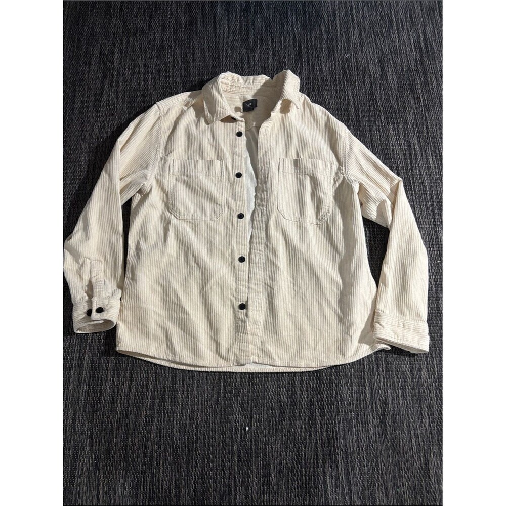 H&M Corduroy Button Up Long Sleeve Shacket Oversized